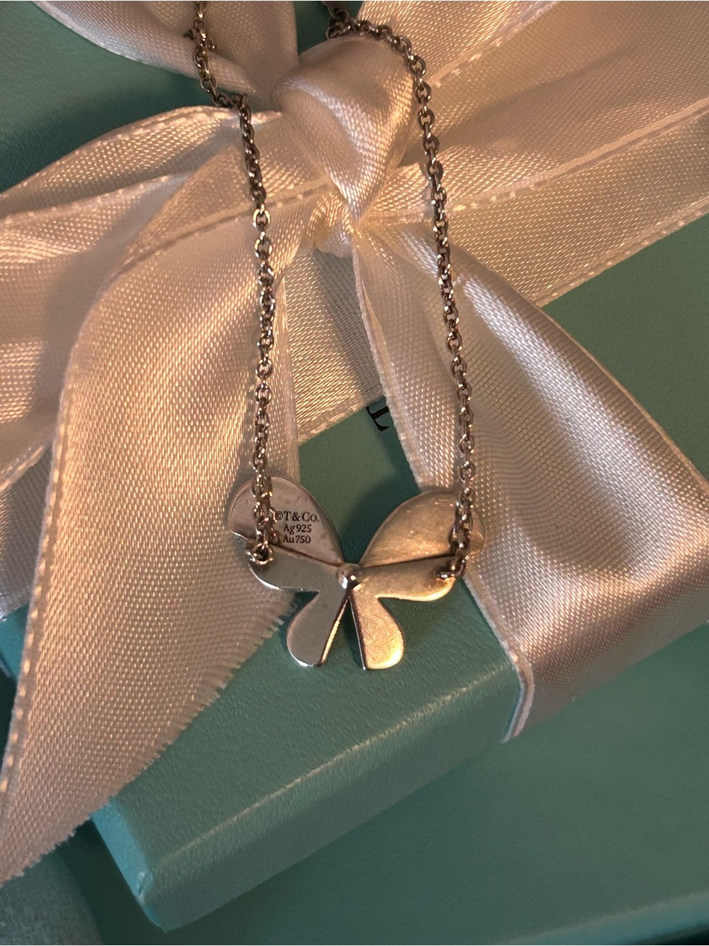 AUTHENTIC! Tiffany & Co Love Bugs Butterfly Bracelet SS & Rose Gold - Picture 2 of 6